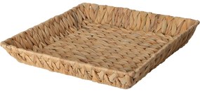 Kosz kwadratowy pleciony z hiacyntu wodnego BRAID, 34 x 34 cm