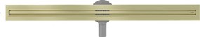 Mexen Flat 360° Slim odpływ liniowy obrotowy 80 cm, złoty szczotkowany - 1A41080