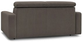 Szarobrązowa sztruksowa rozkładana sofa 215 cm Monaco – Bobochic Paris