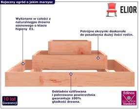 Kwadratowa donica ogrodowa z drewna daglezjowego - Edir