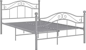 Szare metalowe łóżko w stylu loftowem 120x200 cm K6-M72