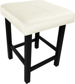 Taboret KLASYK tkanina Welur stelaż metalowy : Kolor Stelaża - Czarny , Kolor tkaniny - VELVET - MG50, Typ tkaniny - Velvet, Wysokość - 45 cm
