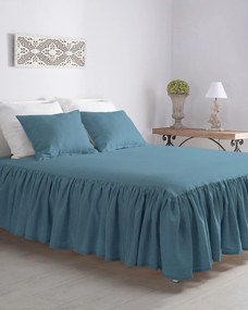 Narzuta na łóżko 160 x 210 cm frilly grey-blue