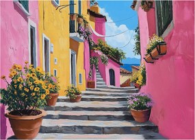 Obraz - Różowa uliczka (70x50 cm)
