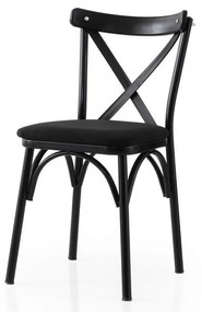 Zestaw krzeseł do jadalni Ekol Black and Black, 2 szt.