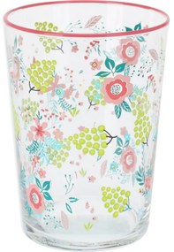 4-częściowy zestaw szklanek Flowers &amp; Fruits510 ml, różowy