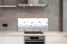 Panel Szklany Romantyczna Wizja Ptaków i Kwiatów