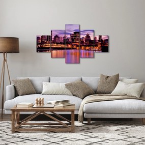 Obraz miasta nocą (125x70 cm)