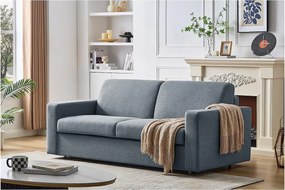 Sofa rozkładana materiałowa "Diana" express - Powierzchnia spania: 140 cm - 3 miejsca - Szara