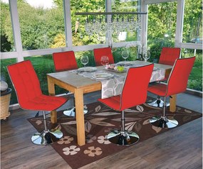 Krzesło do jadalni MCW-C41 (zestaw 6 sztuk),  czerwone