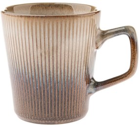 Zestaw 6 ceramicznych kubków Rustik 410 ml, jasnobrązowe