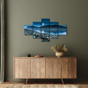 Obraz nocnego krajobrazu, Islandia (125x70 cm)