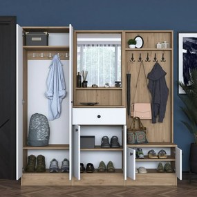 Zestaw do przedpokoju Pome White and Walnut I