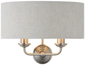 Endon 94403 - Kinkiet HIGHCLERE 2xE14/40W/230V szary/matowy chrom