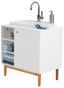 Biała wisząca szafka pod umywalkę 80x62 cm Color Bath – Tom Tailor