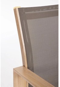Aluminiowy zestaw mebli ogrodowych w naturalnym kolorze dla 4 osób Kallen – Bizzotto
