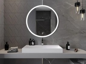 Mexen Oro lustro łazienkowe podświetlane, okragłe 90 cm, LED 6000K, antypara - 9824-090-090-611-00