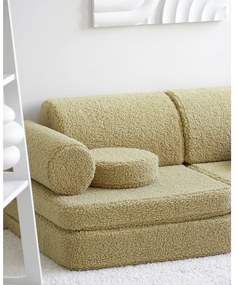Zielona sofa dla dzieci z materiału bouclé 132 cm Settee – Wigiwama