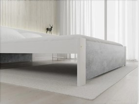 Łóżko IKAROS 120 x 200 cm, beton/biały Stelaż: Bez stelaża, Materac: Bez materaca