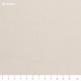 Beżowe tapicerowane łóżko dwuosobowe 140x200 cm Leira – Meise Möbel