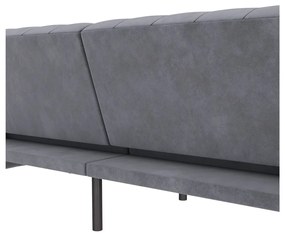 Ciemnoszara aksamitna rozkładana sofa 236 cm Felix – Støraa