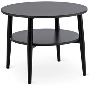 Stolik Kawowy Okrągły PAULO 60 cm Czarny Nowoczesny Loft