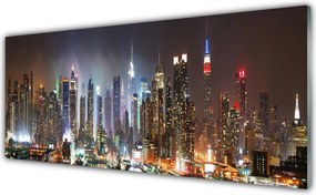 Panel Szklany Światła Nocnego Nowego Jorku
