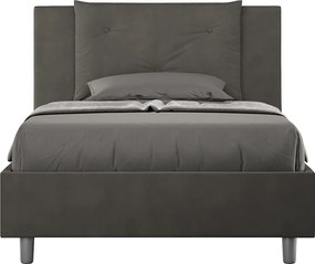 Łóżko bez stelaża tapicerowane 120x200 microfibra szary Appia