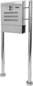 Skrzynka na listy stojąca ze stali nierdzewnej 120 cm