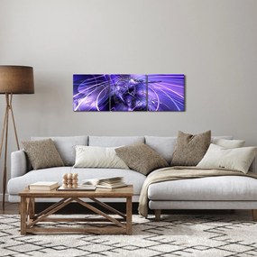 Obraz abstrakcji technicznej (z zegarem) (90x30 cm)