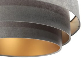 Szaro-złota lampa wisząca glamour - S439-Sebila