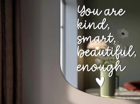 Naklejka na lustro S3 – You are kind, smart, beautiful, enough. (Handwritting)