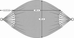 Hamak ZENVIO 200x100 cm, czerwony + torba gratis