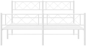 Białe industrialne metalowe łóżko 120x200 cm - Raffa