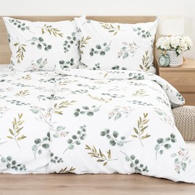 4Home Pościel bawełniana Eukalyptus, 220 x 200 cm, 2 szt. 70 x 90 cm