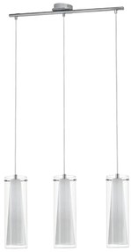 Lampa wisząca w kolorze srebra ze szklanym kloszem PINTO – EGLO