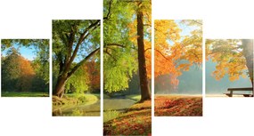 Obraz - Spokojny jesienny krajobraz (125x70 cm)