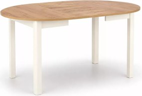Stół okrągły rozkładany Zomme 102–142 cm MDF laminowany loft industrialny do jadalni i kuchni