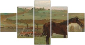 Obraz - Edgar Degas, Horses in a Meadow, reprodukcje (125x70 cm)