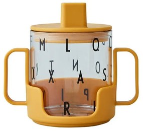 Musztardowy kubek dla dzieci Design Letters Grow With Your Cup