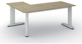 Narożne biurko PRIMO FLEXIBLE, 180x140 cm, dąb naturalny