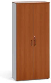 Szafa biurowa z drzwiami PRIMO 2023, 1781 x 800 x 420 mm, szary / czereśnia