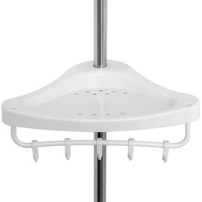 Deuba Teleskopowy regał do prysznica DELMO, 92-306cm, biała