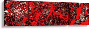 Obraz - Ekspresyjna abstrakcja (170x50 cm)