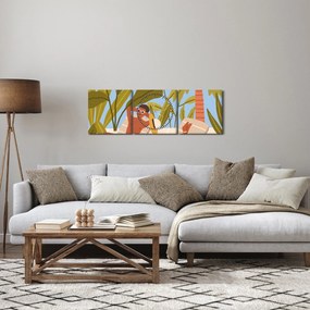 Obraz - Czas letni (z zegarem) (90x30 cm)