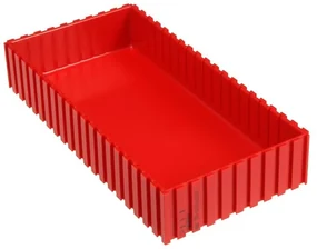 Plastikowy pojemnik na narzędzia 35-100x200 mm, czerwony