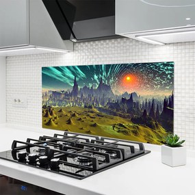 Dekor Szklany do Kuchni Modernistyczna Kompozycja Graficzna