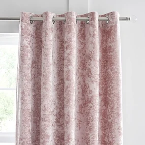 Różowe zasłony zestaw 2 szt. 168x183 cm Crushed Velvet – Catherine Lansfield