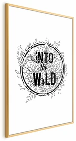 Plakat Into the wild 40x60 cm z ramą złotą z marginesem ARTGEIST B