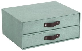 Zielony kartonowy organizer z szufladką Birger Canvas Paper Laminate – Bigso